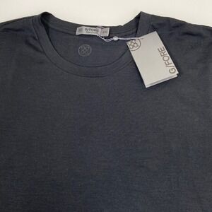 G/FORE Men XXL Onyx Black Merino Wool Blend Tee Shirt NEW Luxury Golf Base Layer